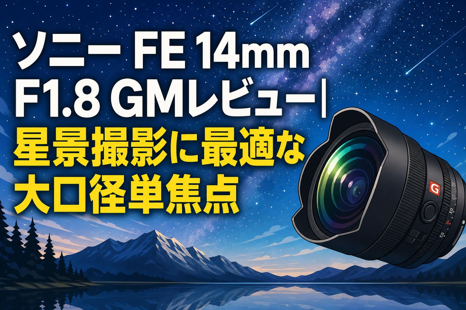 ソニー FE 14mm F1.8 GMレビュー|星景撮影に最適な大口径単焦点