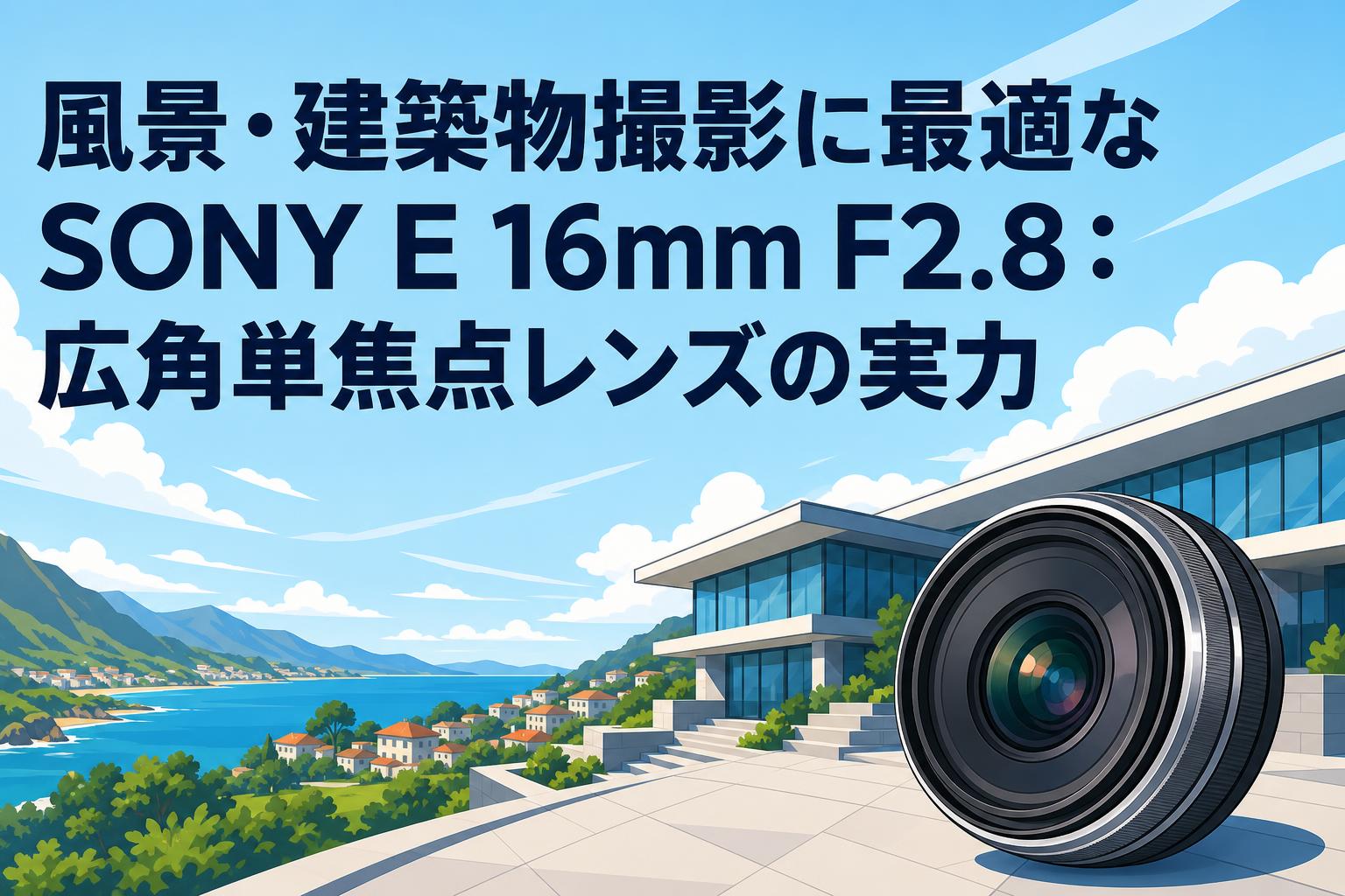 風景・建築物撮影に最適なSONY E 16mm F2.8：広角単焦点レンズの実力
