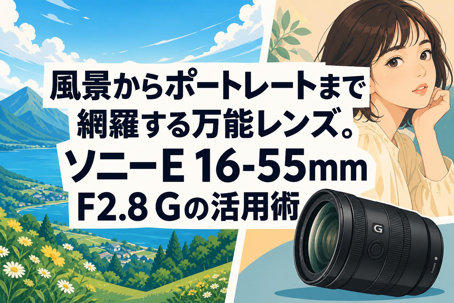 風景からポートレートまで網羅する万能レンズ。ソニーE 16-55mm F2.8 G