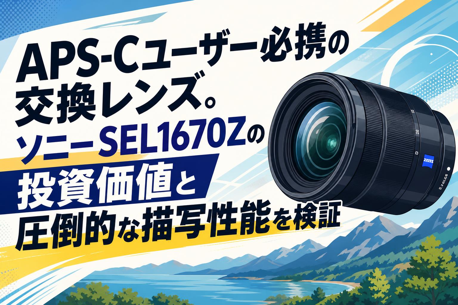 APS-Cユーザー必携の交換レンズ。ソニー SEL1670Zの投資価値と圧倒的な