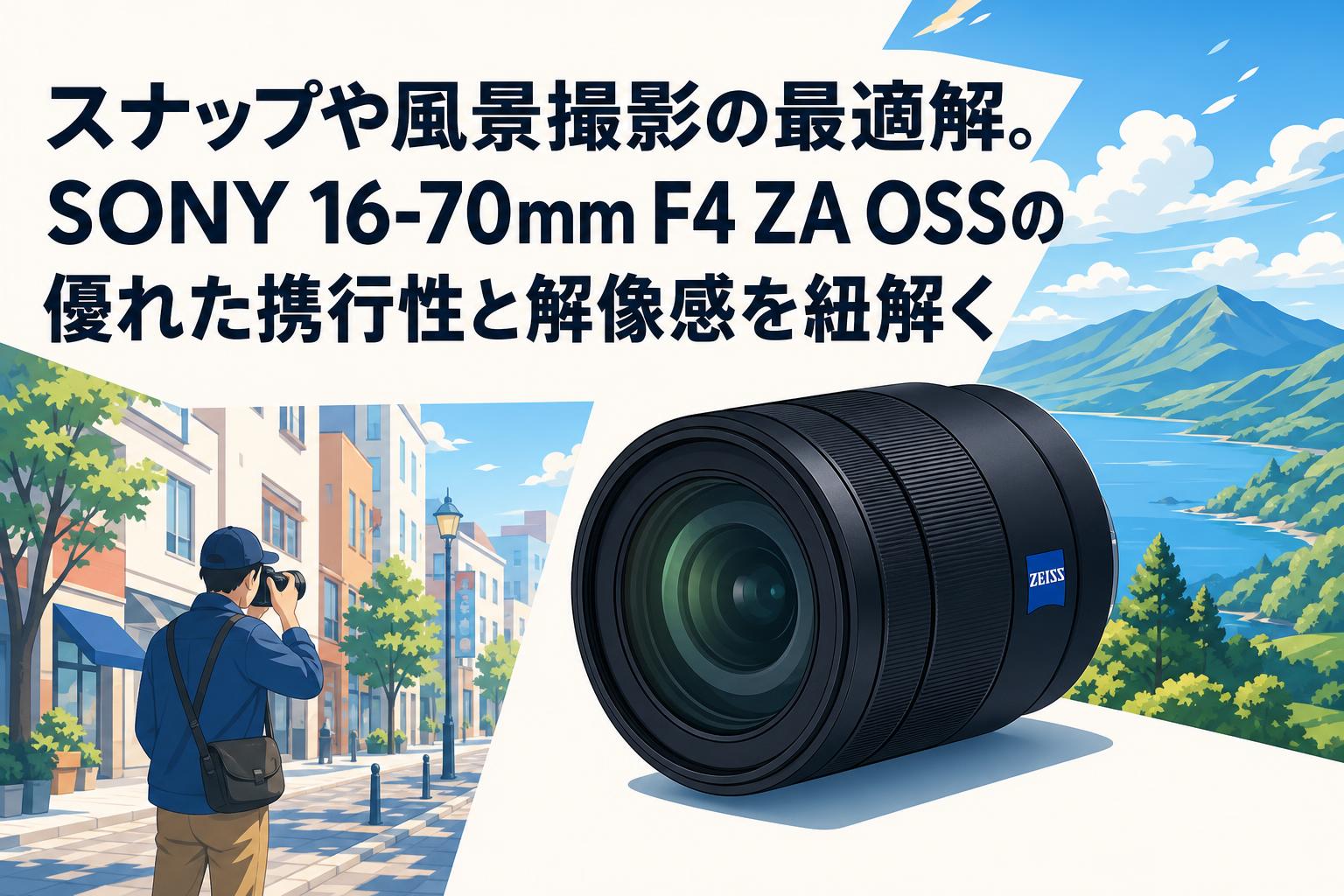スナップや風景撮影の最適解。SONY 16-70mm F4 ZA OSSの優れた携行性と