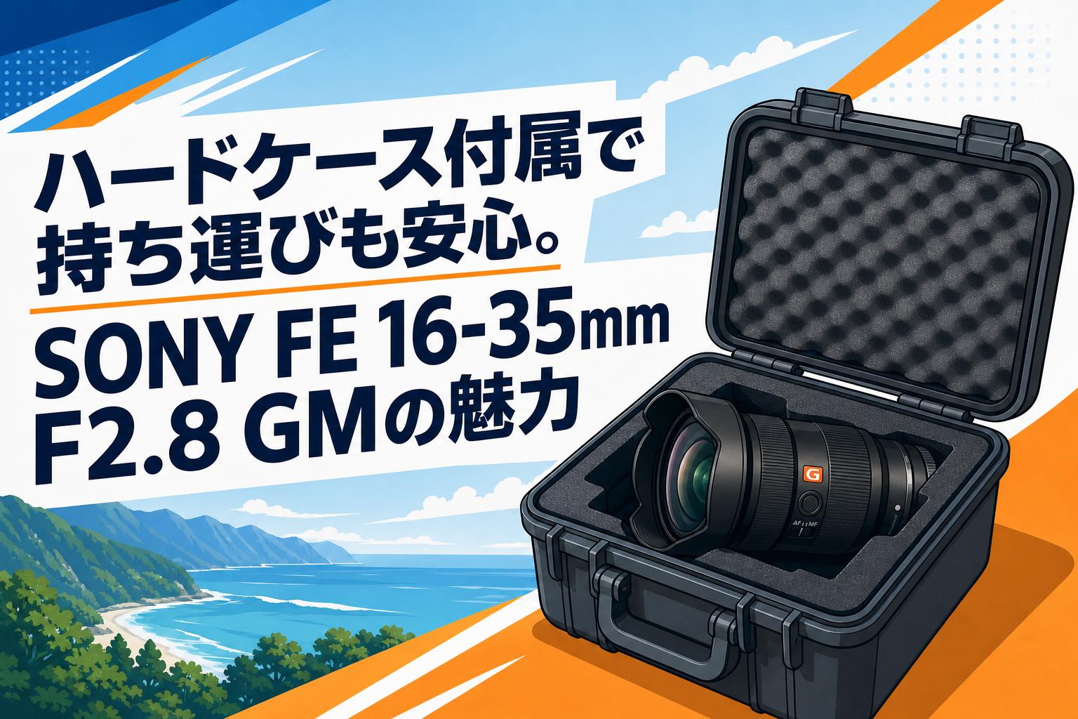 ハードケース付属で持ち運びも安心。SONY FE 16-35mm F2.8 GMの魅力