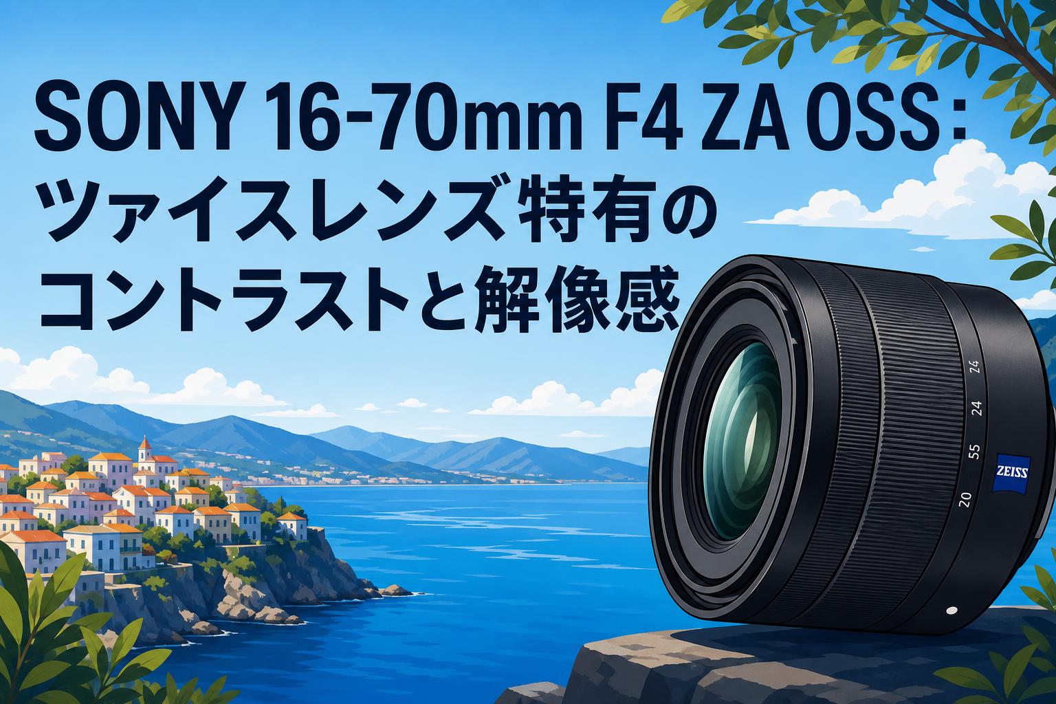 Sony E 16-70mm F4 ZA OSS ズームレンズ SONY 16-70mm F4 ZA OSS：ツァイスレンズ特有のコントラストと解像感
