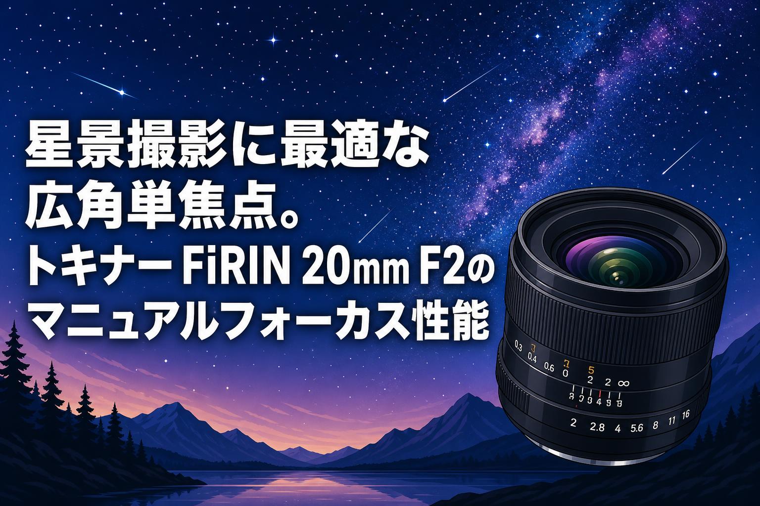 星景撮影に最適な広角単焦点。トキナー FiRIN 20mm F2のマニュアル