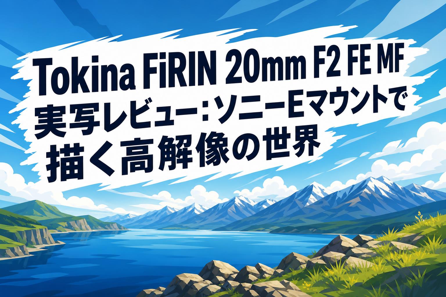 Tokina FiRIN 20mm F2 FE MF 実写レビュー：ソニーEマウントで描く高解