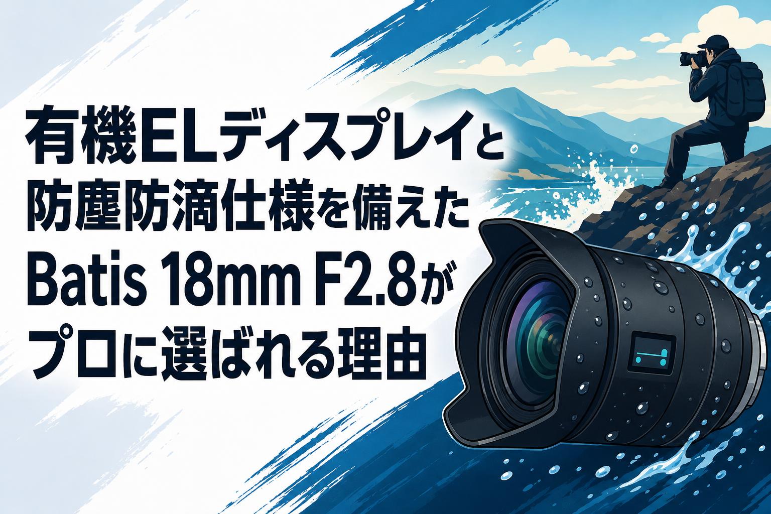 有機ELディスプレイと防塵防滴仕様を備えたBatis 18mm F2.8がプロに