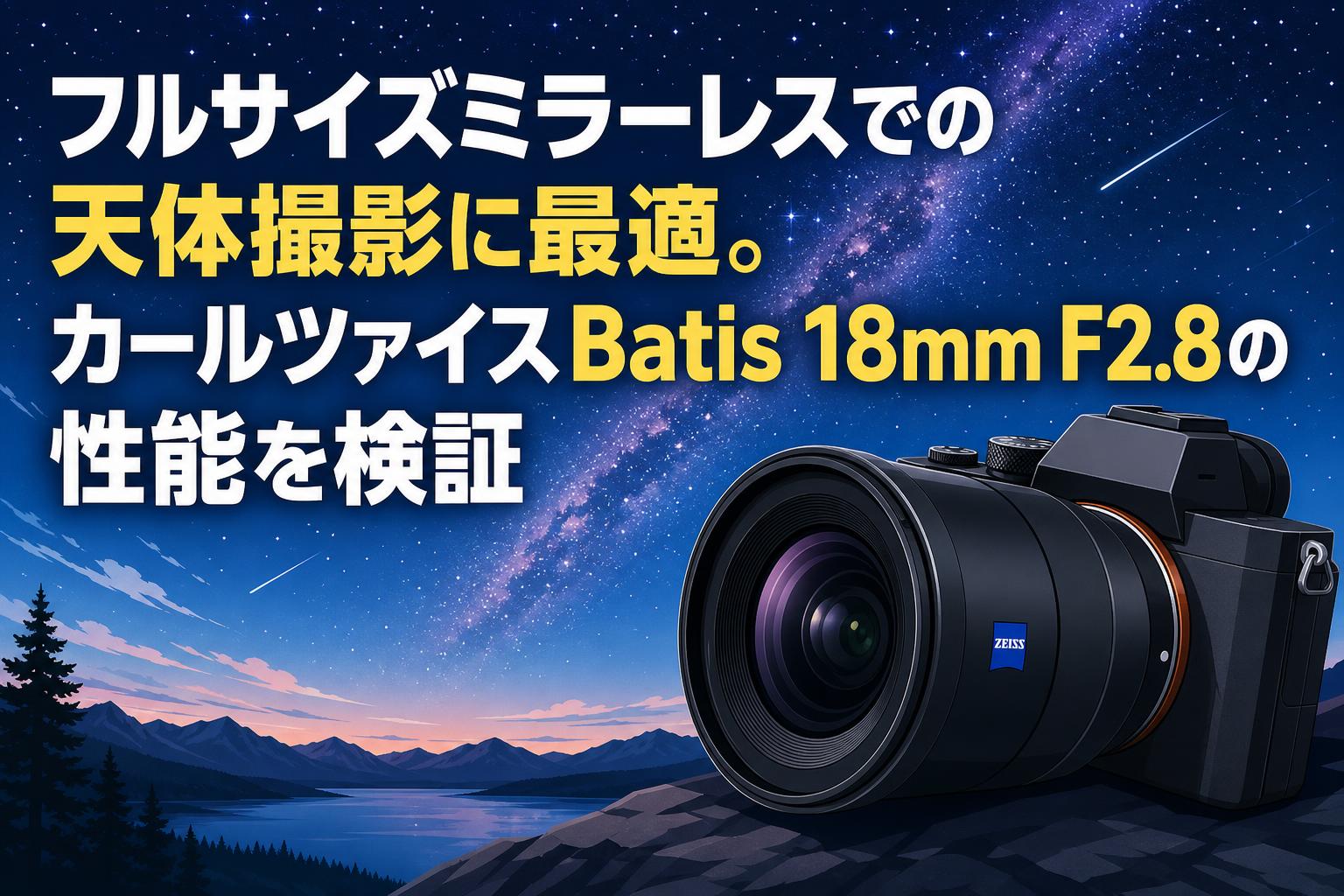 フルサイズミラーレスでの天体撮影に最適。カールツァイスBatis 18mm