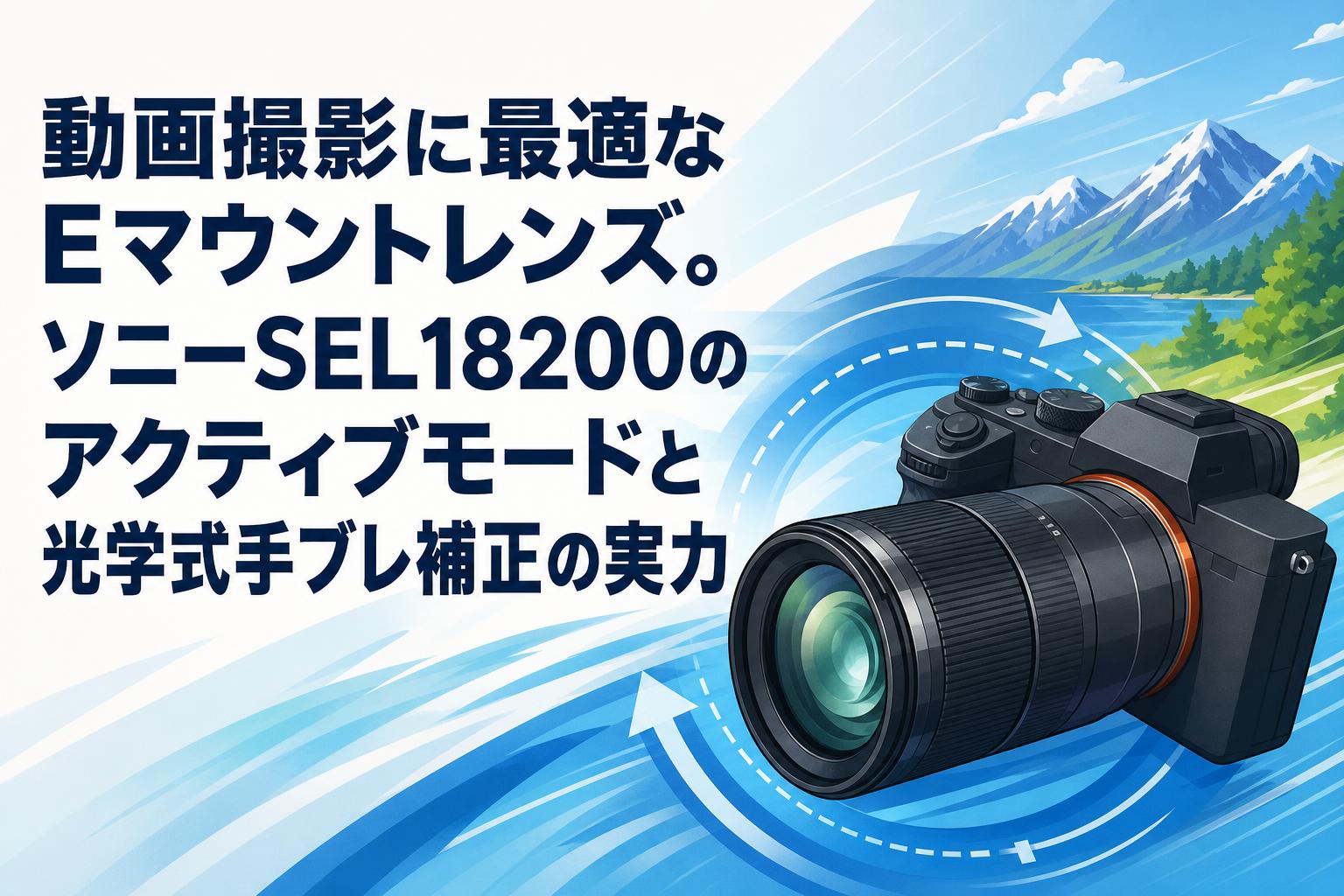 動画撮影に最適なEマウントレンズ。ソニーSEL18200のアクティブモード