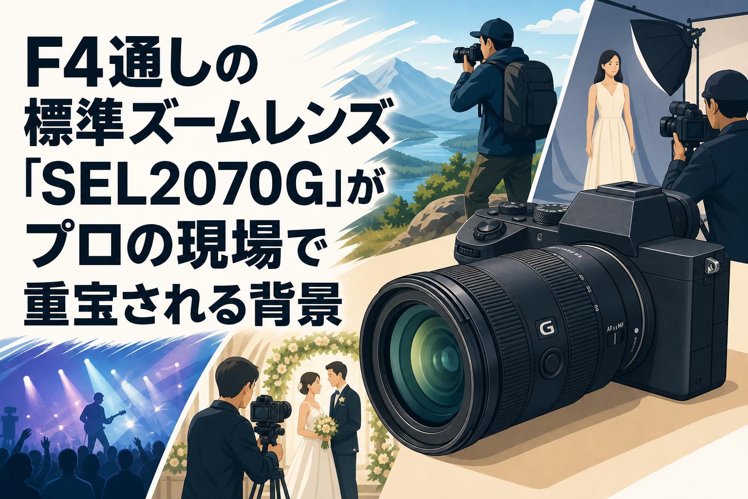F4通しの標準ズームレンズ「SEL2070G」がプロの現場で重宝される背景
