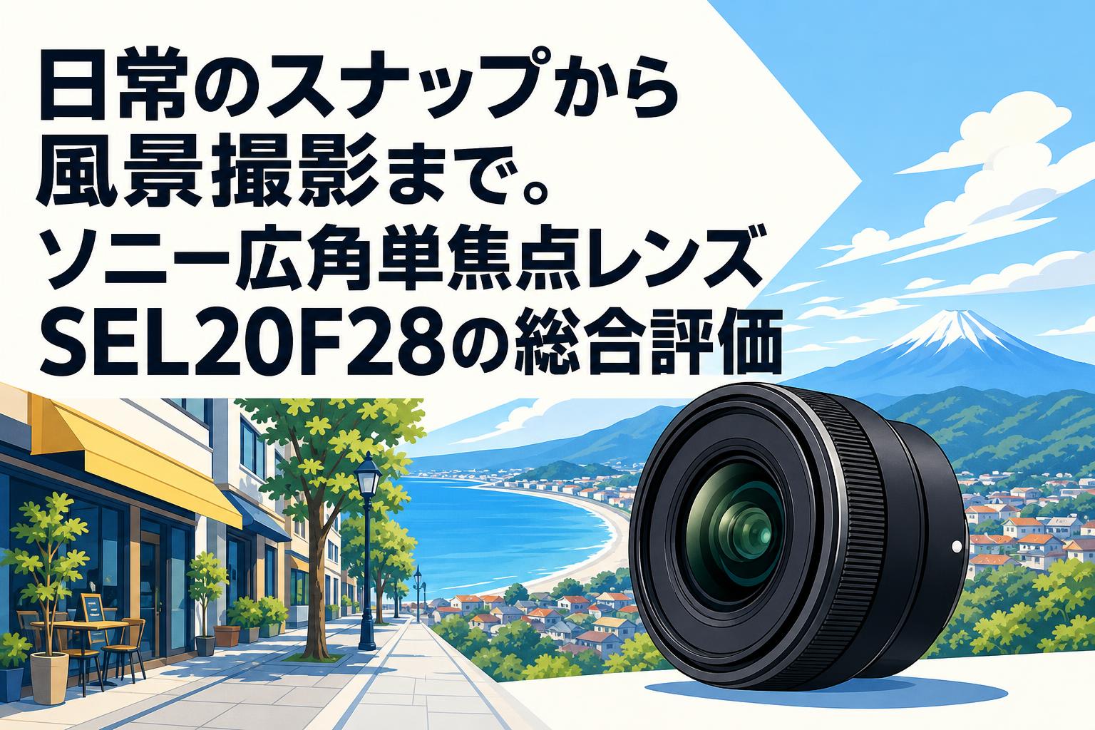 レンズ(単焦点) sel20f28 日常のスナップから風景撮影まで。ソニー広角単焦点レンズSEL20F28の