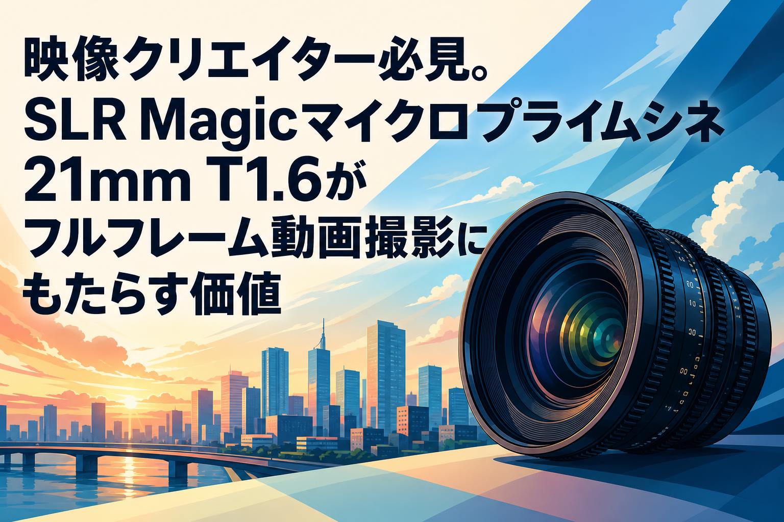 映像クリエイター必見。SLR Magicマイクロプライムシネ21mm T1.6がフル