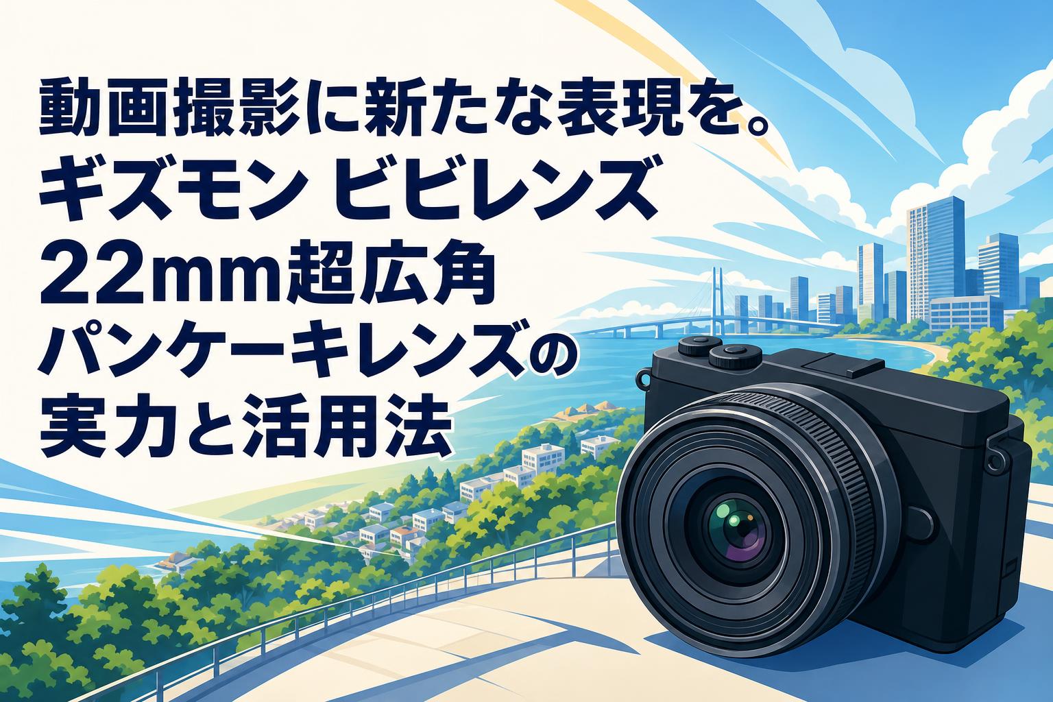 動画撮影に新たな表現を。ギズモン ビビレンズ 22mm超広角パンケーキ 