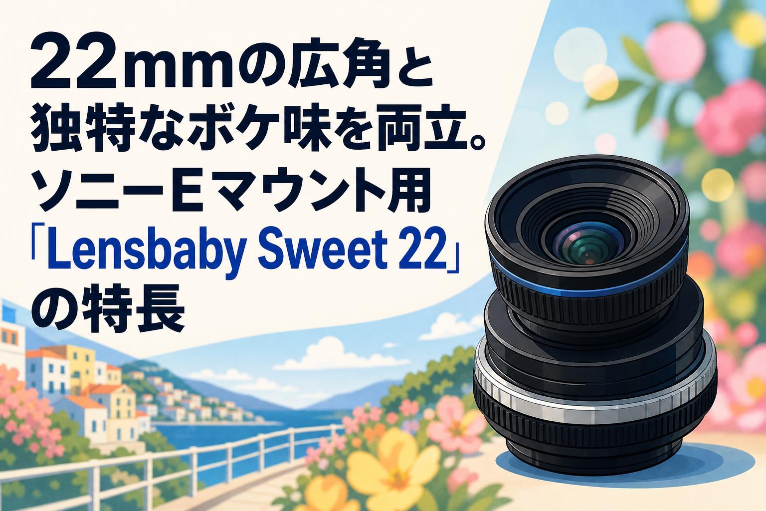 22mmの広角と独特なボケ味を両立。ソニーEマウント用「Lensbaby Sweet