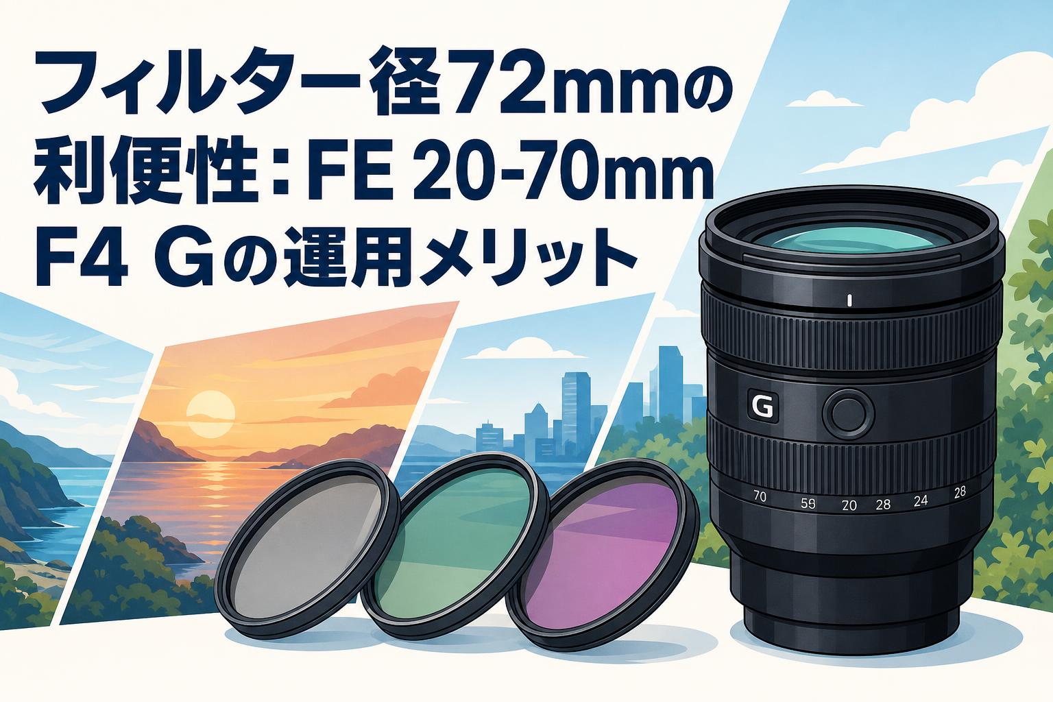 フィルター径72mmの利便性：FE 20-70mm F4 Gの運用メリット | PANDA
