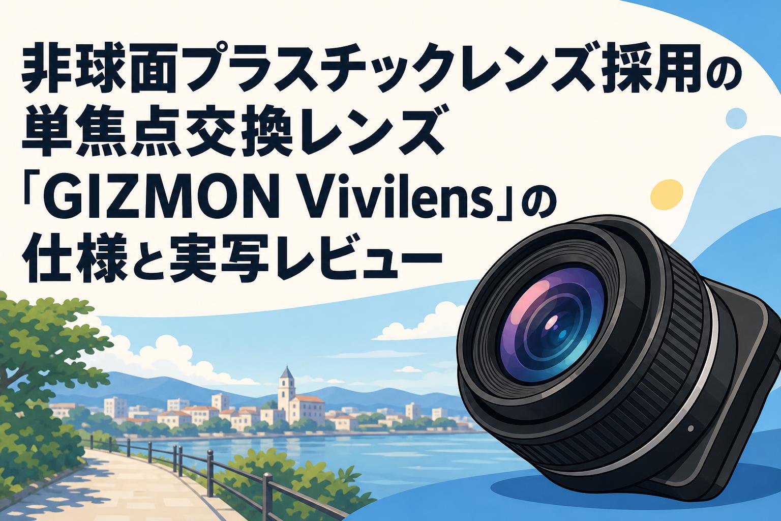 非球面プラスチックレンズ採用の単焦点交換レンズ「GIZMON Vivilens