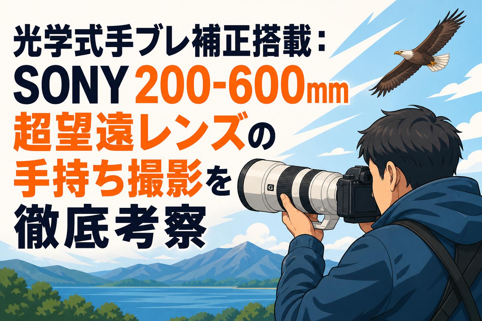 光学式手ブレ補正搭載：SONY 200-600mm超望遠レンズの手持ち撮影を徹底