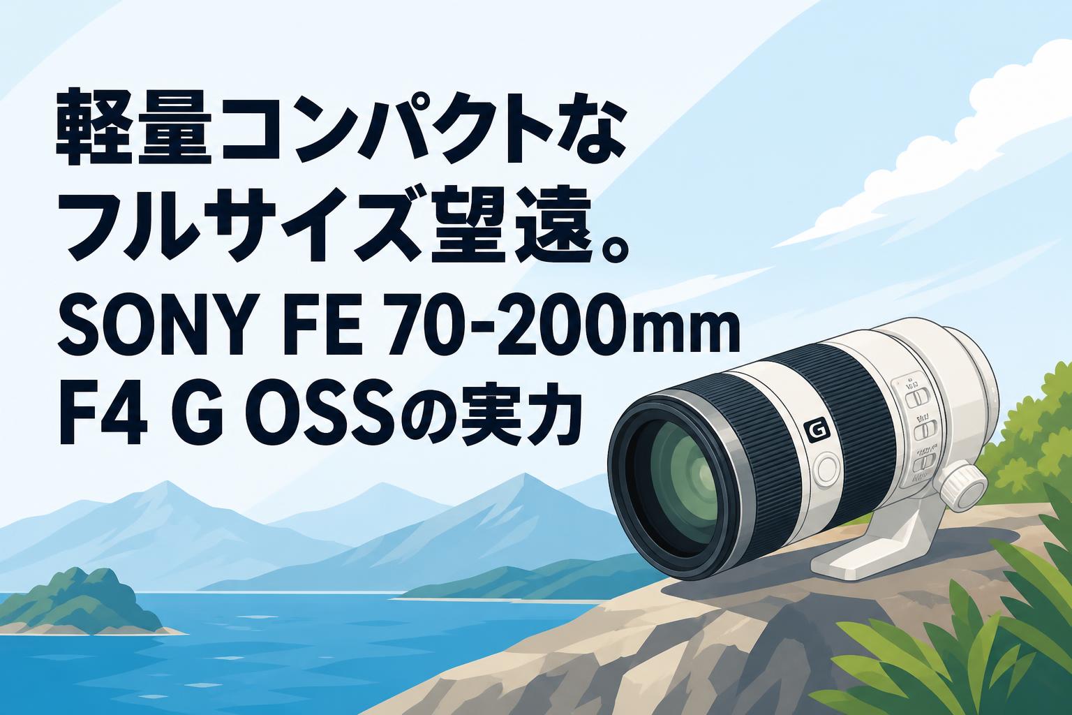軽量コンパクトなフルサイズ望遠。SONY FE 70-200mm F4 G OSSの実力