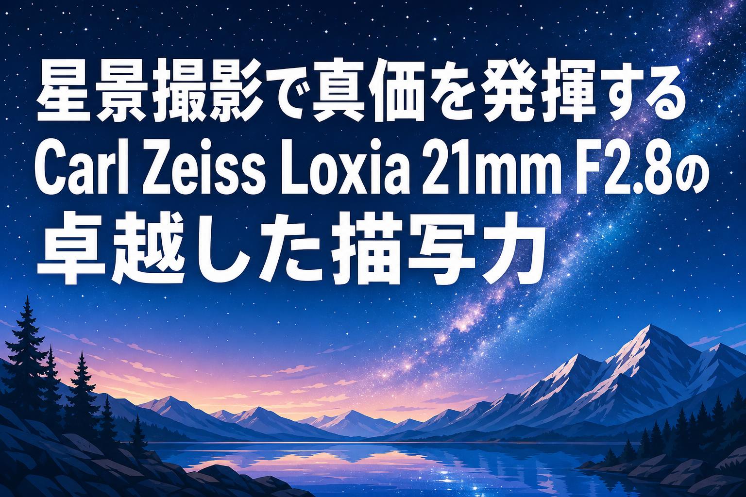 星景撮影で真価を発揮するCarl Zeiss Loxia 21mm F2.8の卓越した描写力