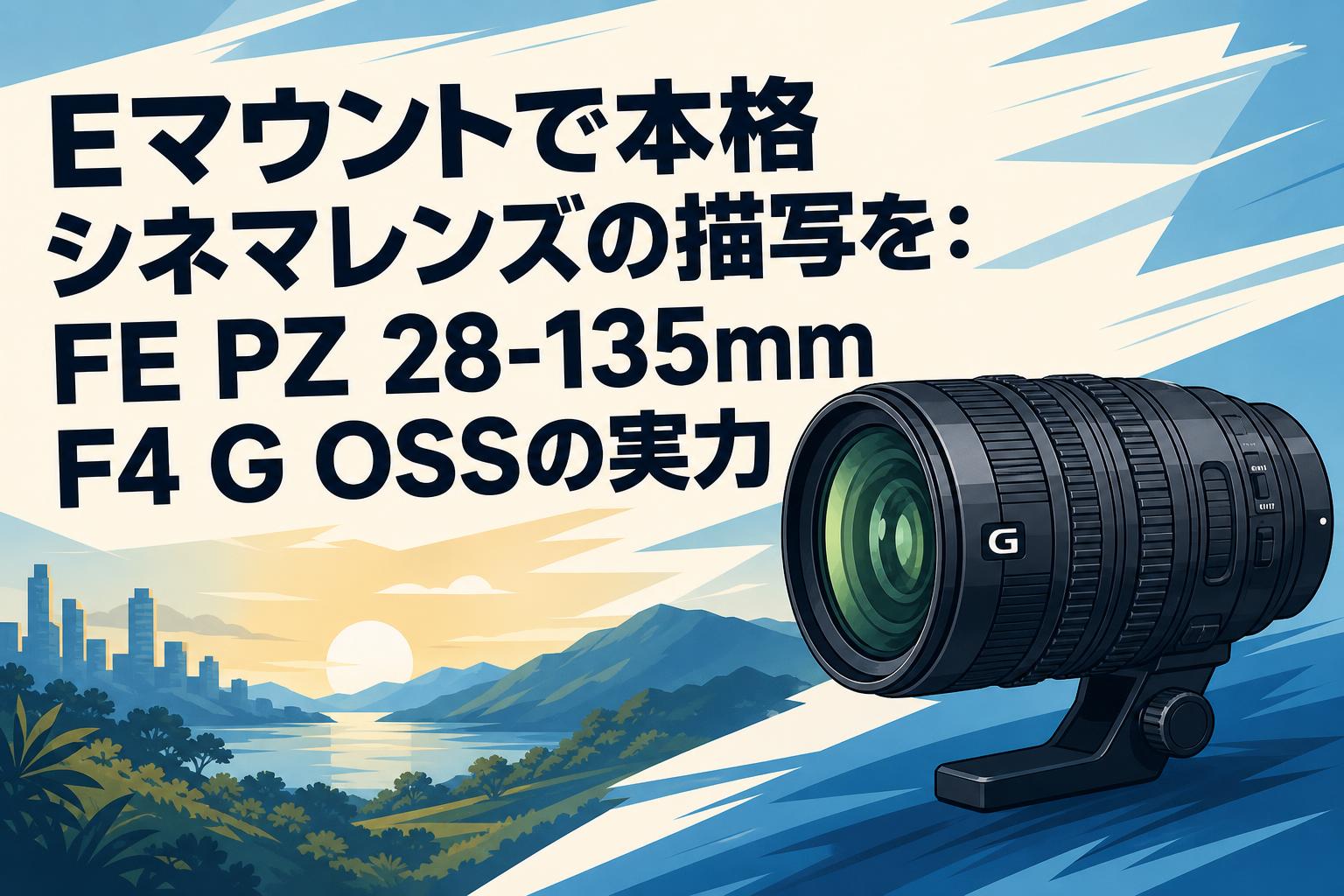 Eマウントで本格シネマレンズの描写を：FE PZ 28-135mm F4 G OSSの実力
