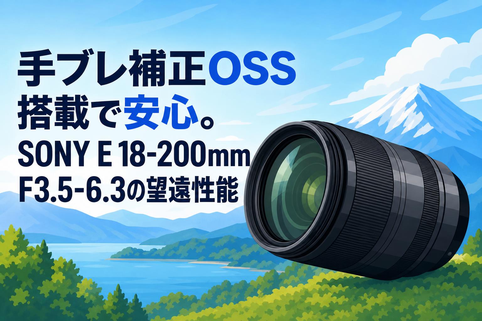 手ブレ補正OSS搭載で安心。SONY E 18-200mm F3.5-6.3の望遠性能