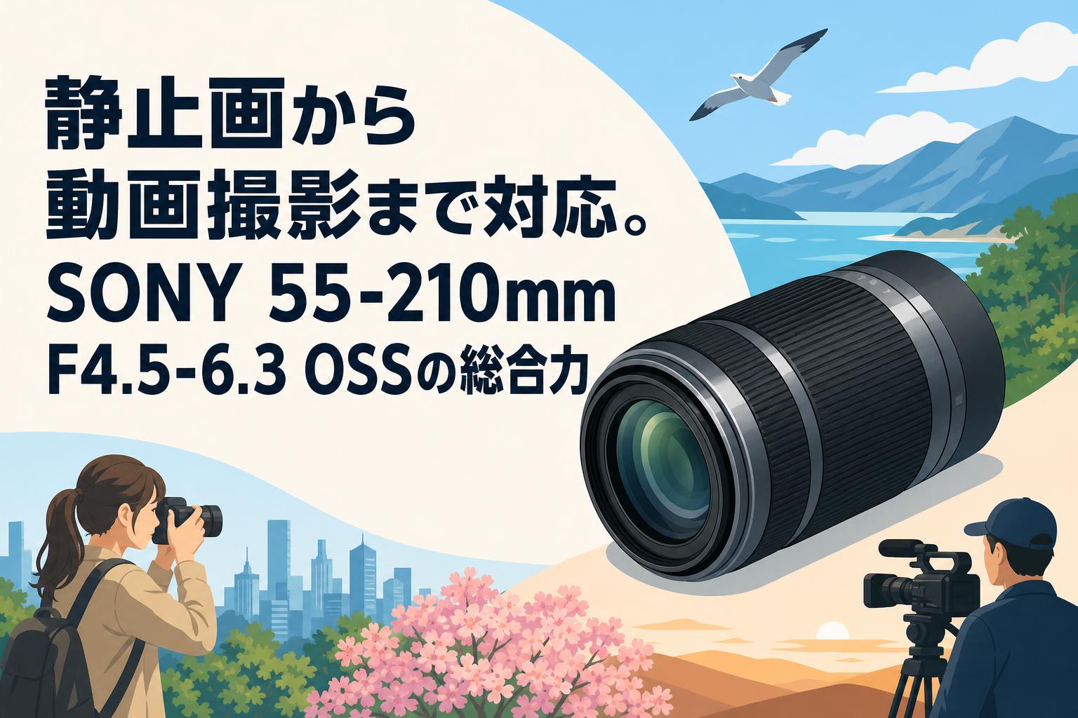 Sony E 55-210mm OSS 望遠レンズ 動作OK 静止画から動画撮影まで対応。SONY 55-210mm F4.5-6.3 OSSの総合力