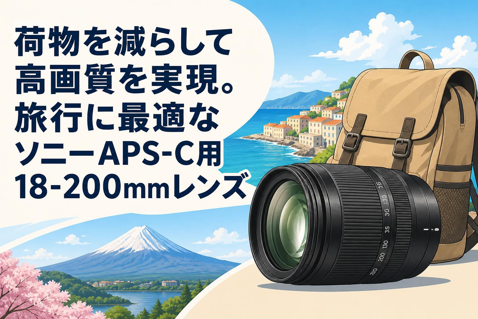 荷物を減らして高画質を実現。旅行に最適なソニーAPS-C用18-200mm