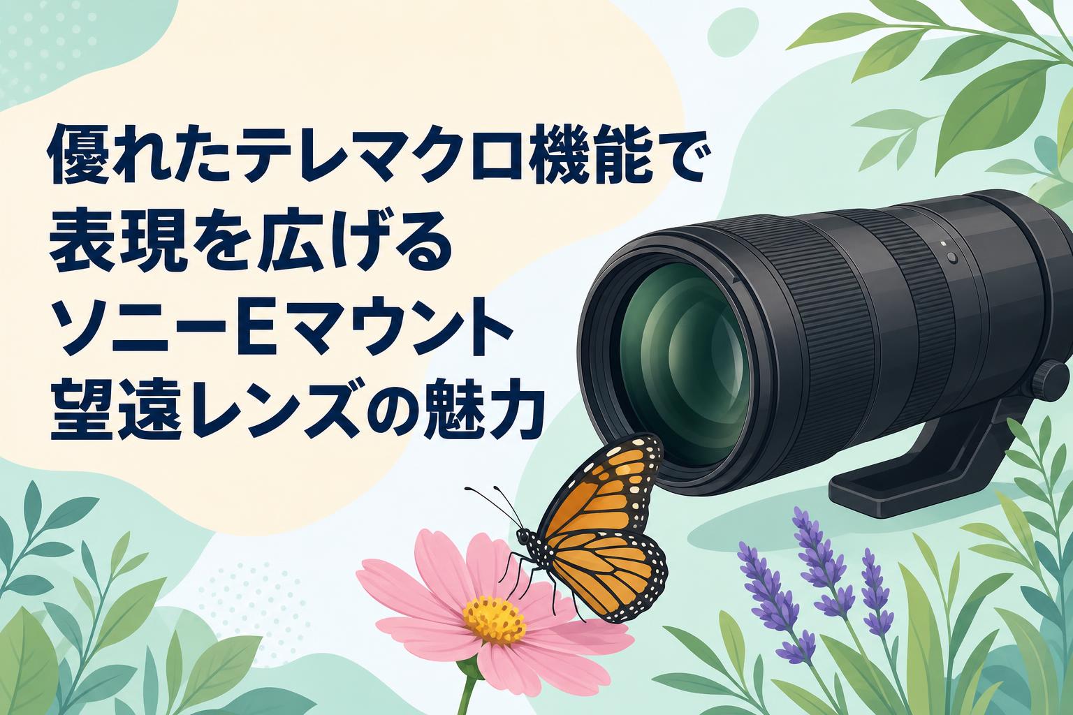 ソニー　望遠レンズ　Eマウント 動作品 優れたテレマクロ機能で表現を広げるソニーEマウント望遠レンズの魅力