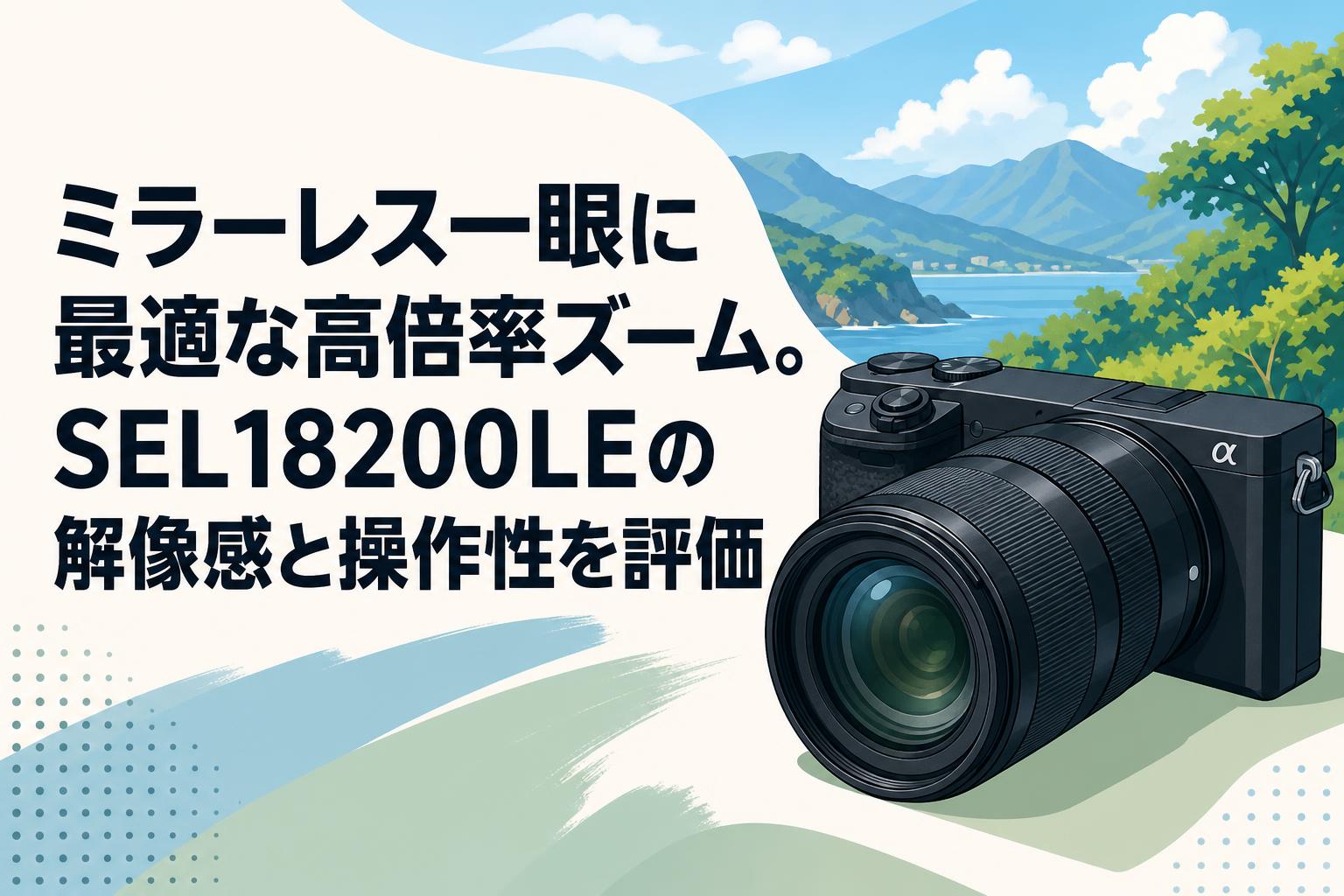 ミラーレス一眼に最適な高倍率ズーム。SEL18200LEの解像感と操作性を