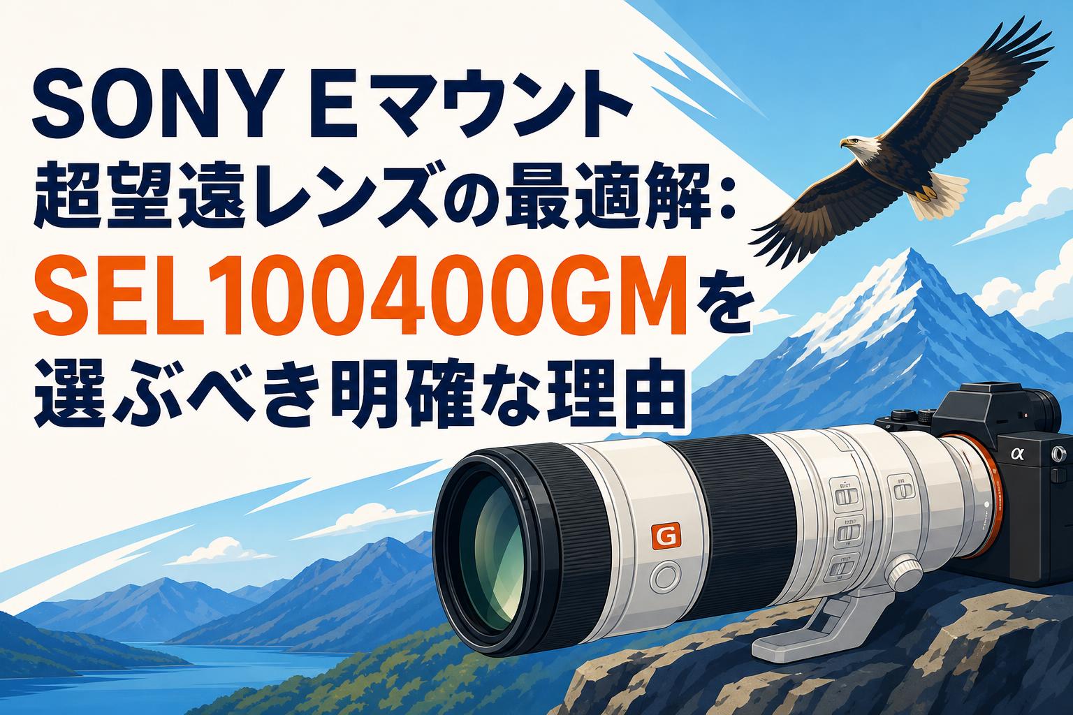 SONY Eマウント超望遠レンズの最適解：SEL100400GMを選ぶべき明確な