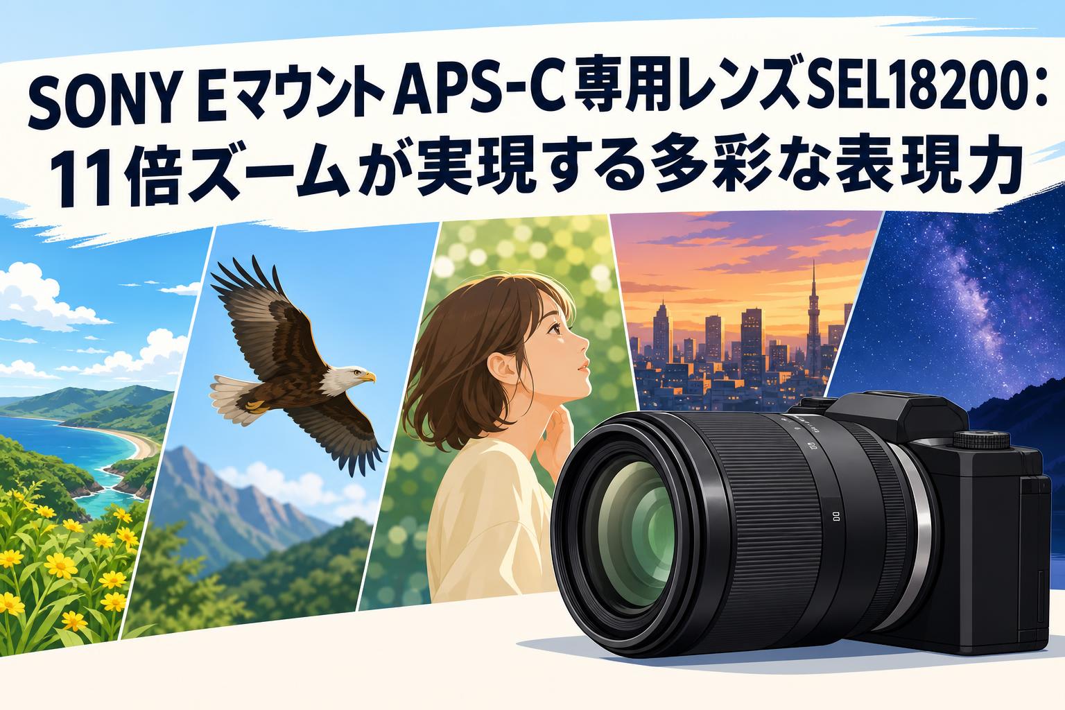 SONY EマウントAPS-C専用レンズSEL18200：11倍ズームが実現する多彩な
