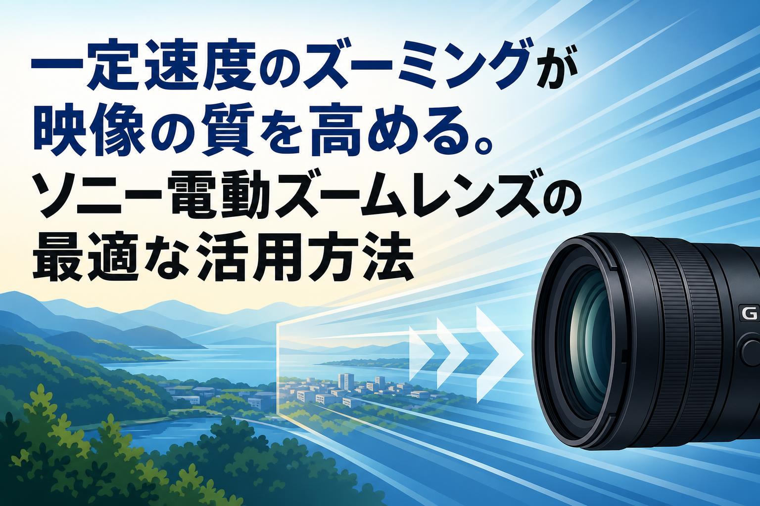一定速度のズーミングが映像の質を高める。ソニー電動ズームレンズの