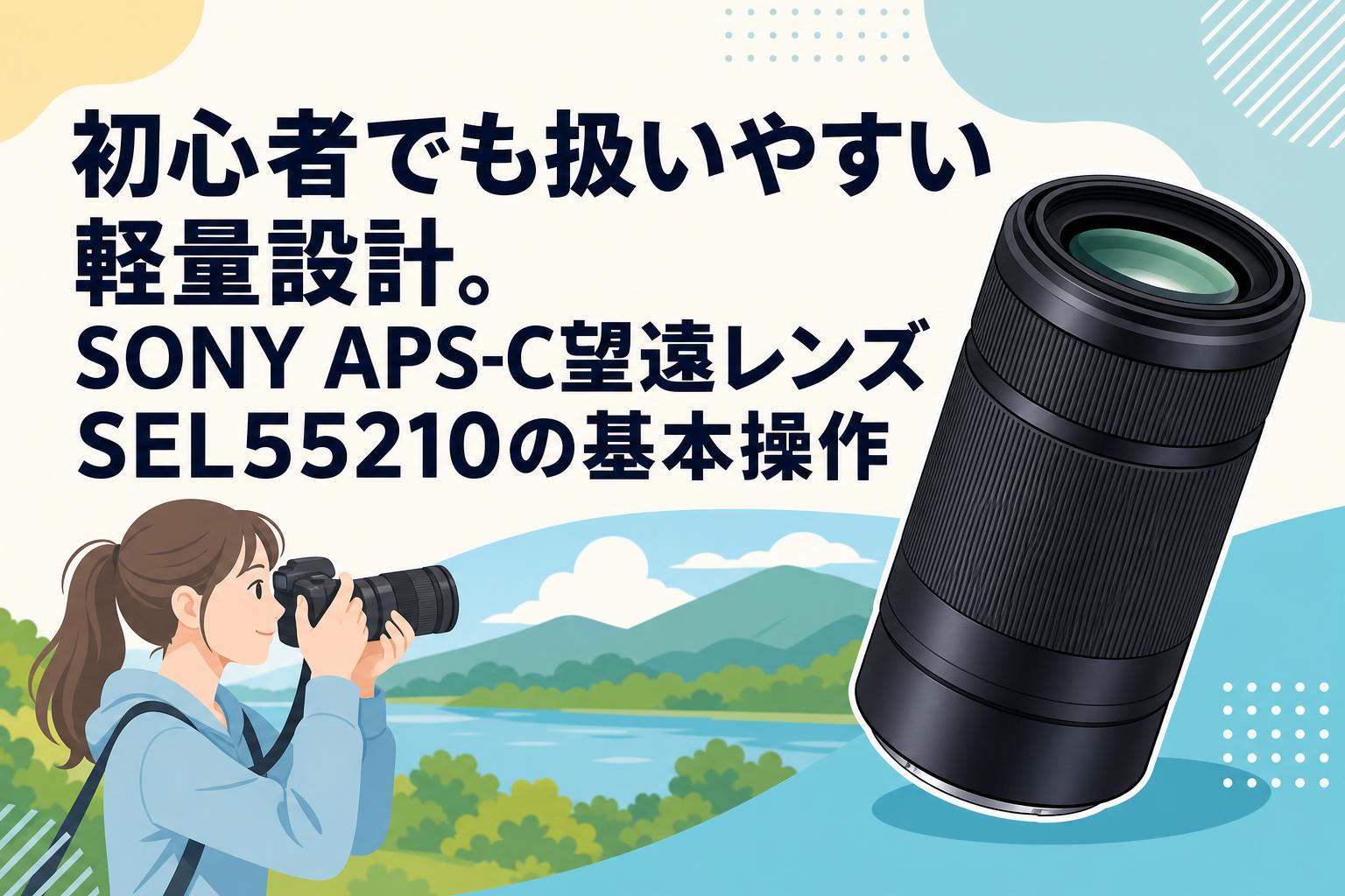 初心者でも扱いやすい軽量設計。SONY APS-C望遠レンズSEL55210の基本