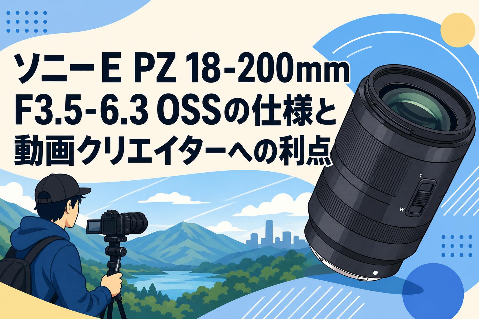 ソニーE PZ 18-200mm F3.5-6.3 OSSの仕様と動画クリエイターへの利点