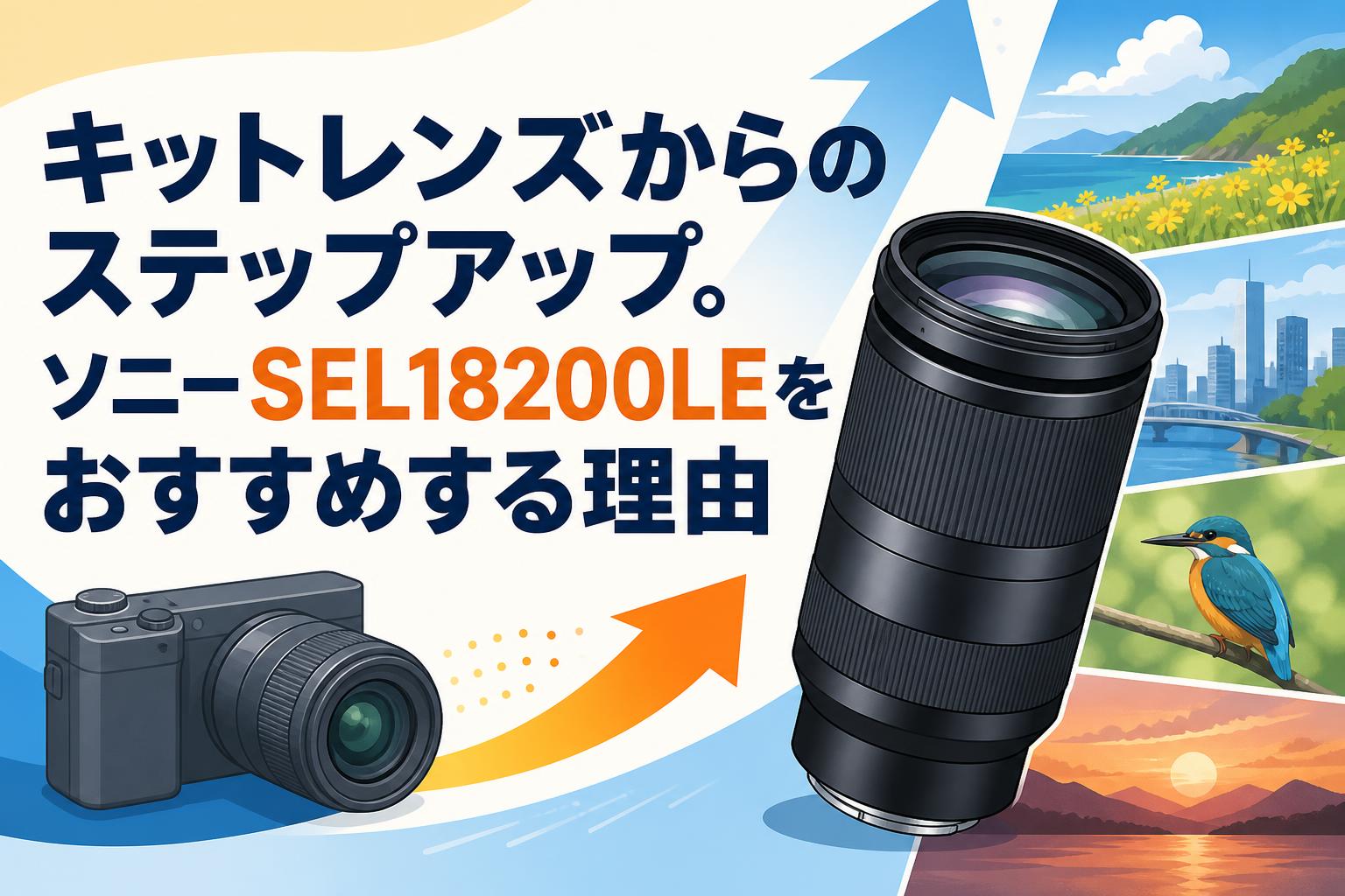 キットレンズからのステップアップ。ソニーSEL18200LEをおすすめする