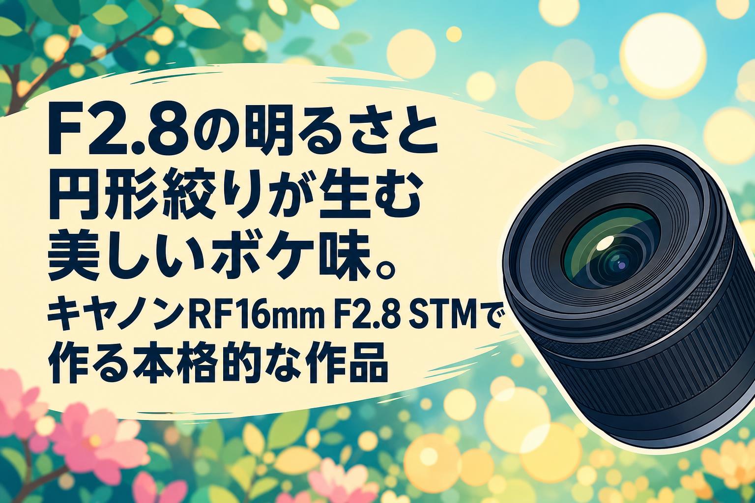 F2.8の明るさと円形絞りが生む美しいボケ味。キヤノンRF16mm F2.8 STM