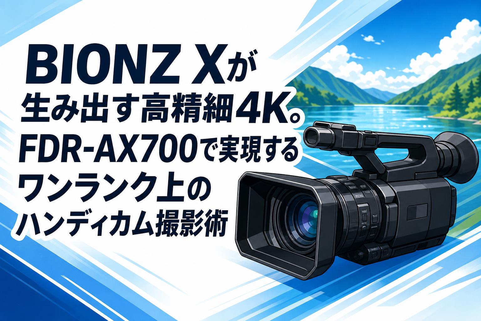 BIONZ Xが生み出す高精細4K。FDR-AX700で実現するワンランク上の