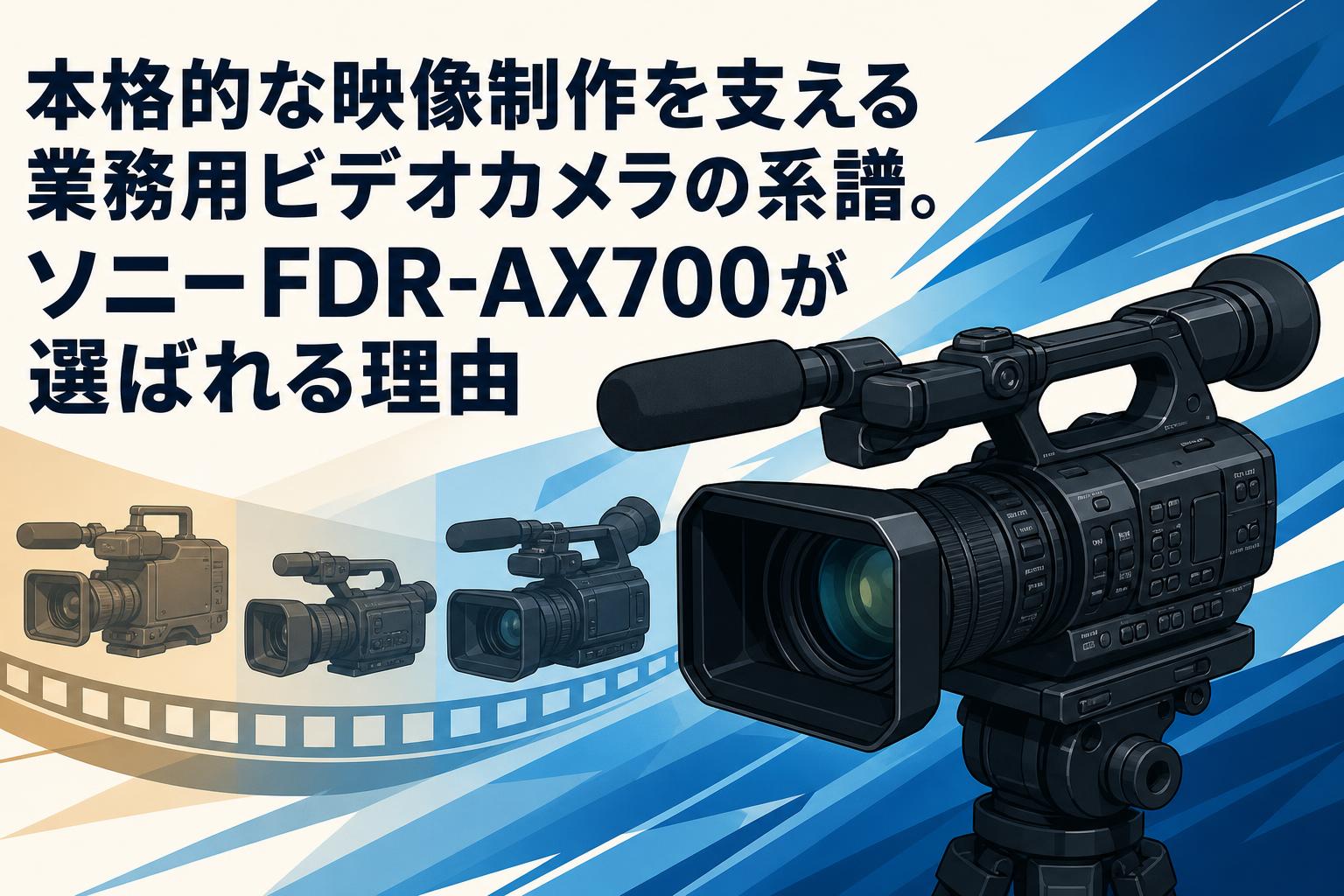 本格的な映像制作を支える業務用ビデオカメラの系譜。ソニーFDR-AX700