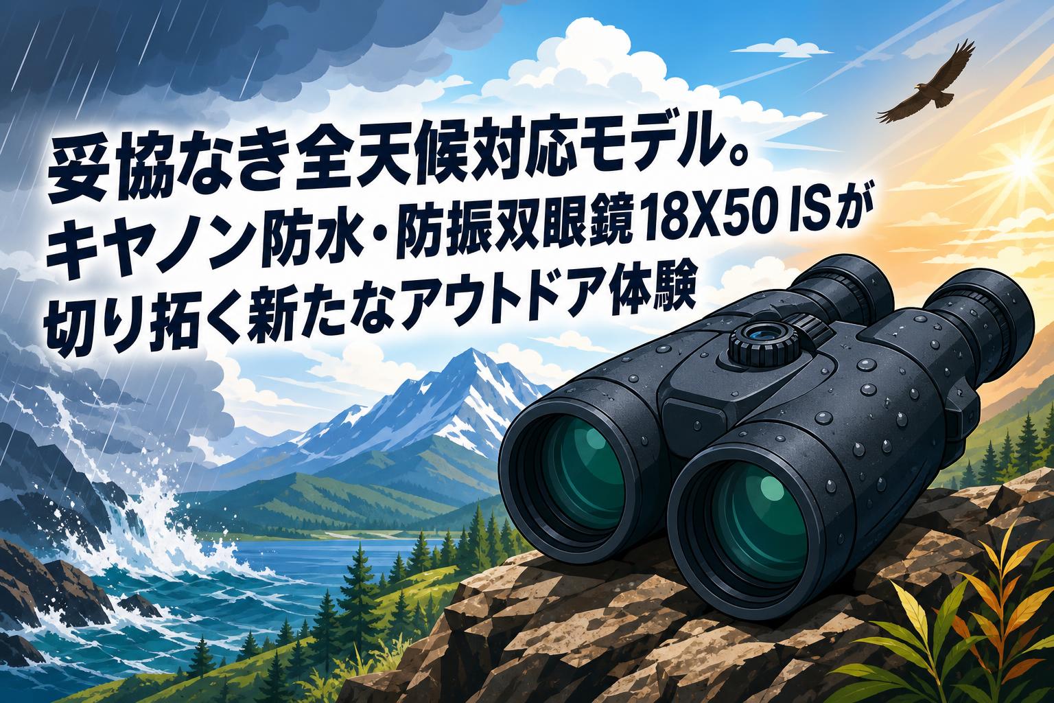 その他 128 妥協なき全天候対応モデル。キヤノン防水・防振双眼鏡18X50 ISが切り