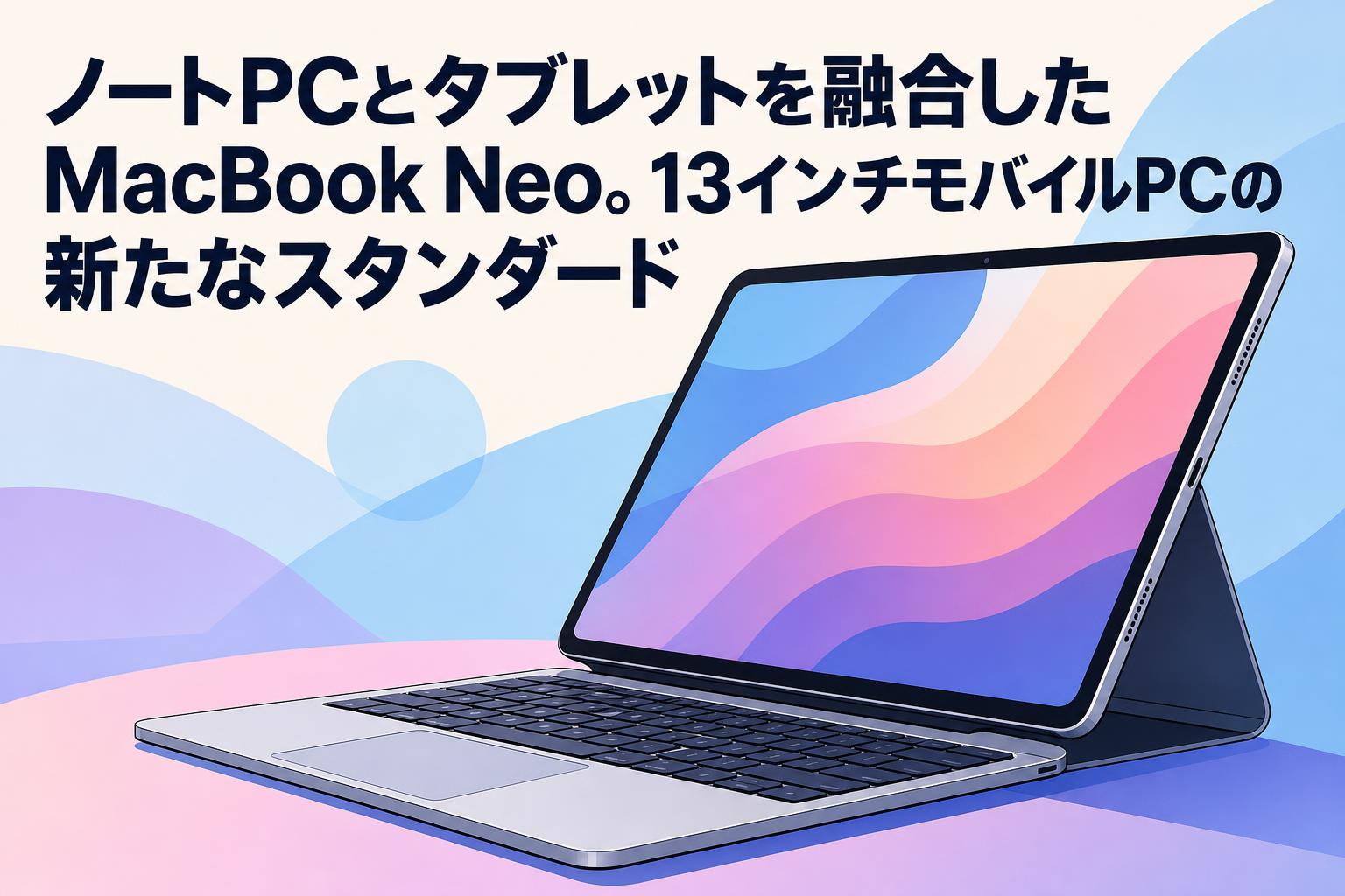 スマホ・タブレット・パソコン MacBook Retina Apple ノートPCとタブレットを融合したMacBook Neo。13インチモバイルPCの