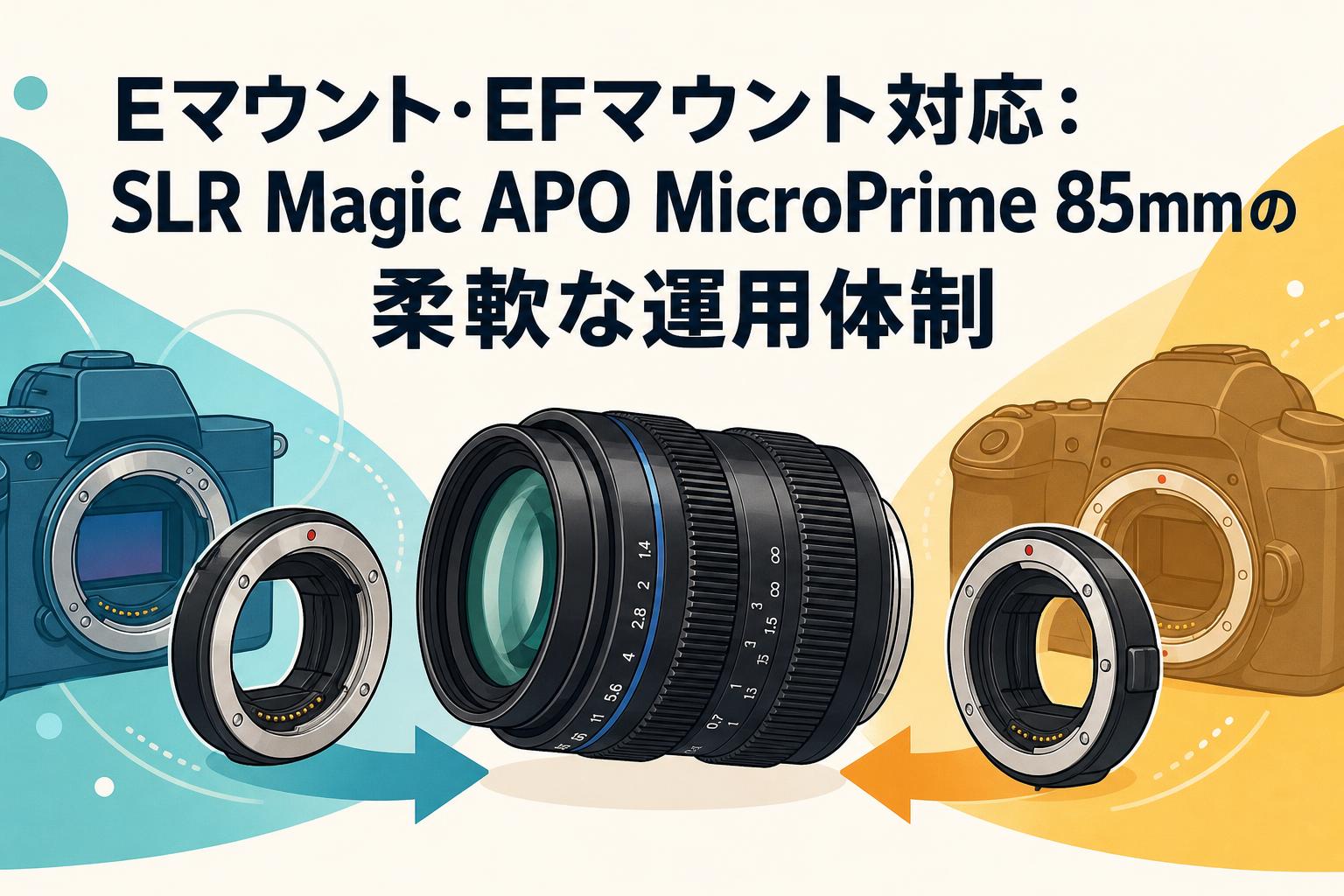 Eマウント・EFマウント対応：SLR Magic APO MicroPrime 85mmの柔軟な