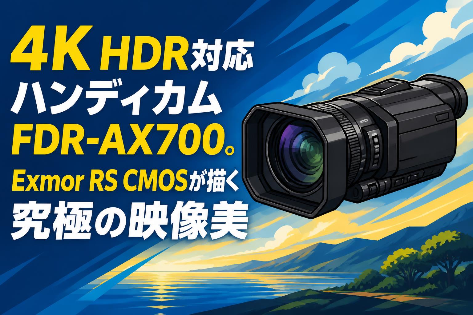 4K HDR対応ハンディカムFDR-AX700。Exmor RS CMOSが描く究極の映像美