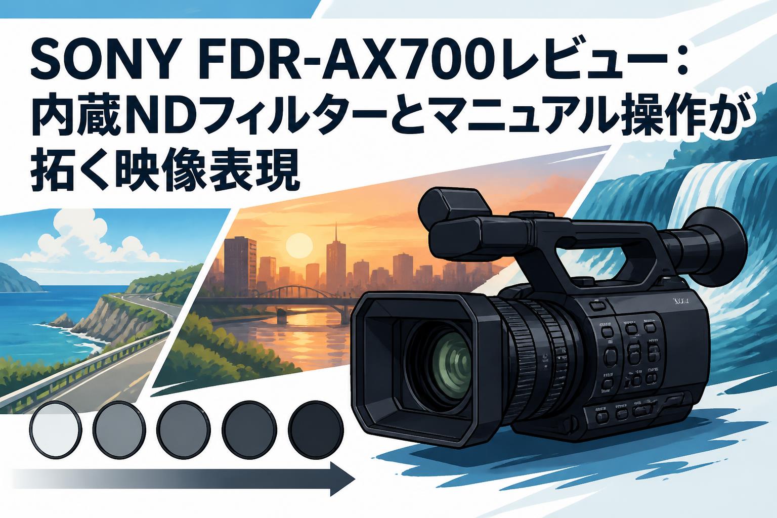 【卒業•入学シーズン】SONY FDR-AX700 他【3月末まで】 SONY FDR-AX700レビュー：内蔵NDフィルターとマニュアル操作が拓く映像