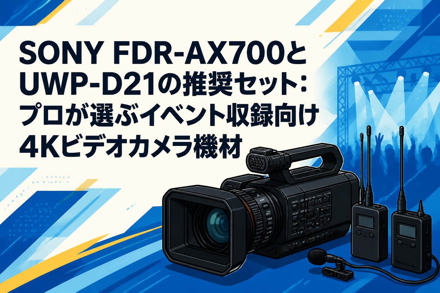 SONY FDR-AX700とUWP-D21の推奨セット：プロが選ぶイベント収録向け4K