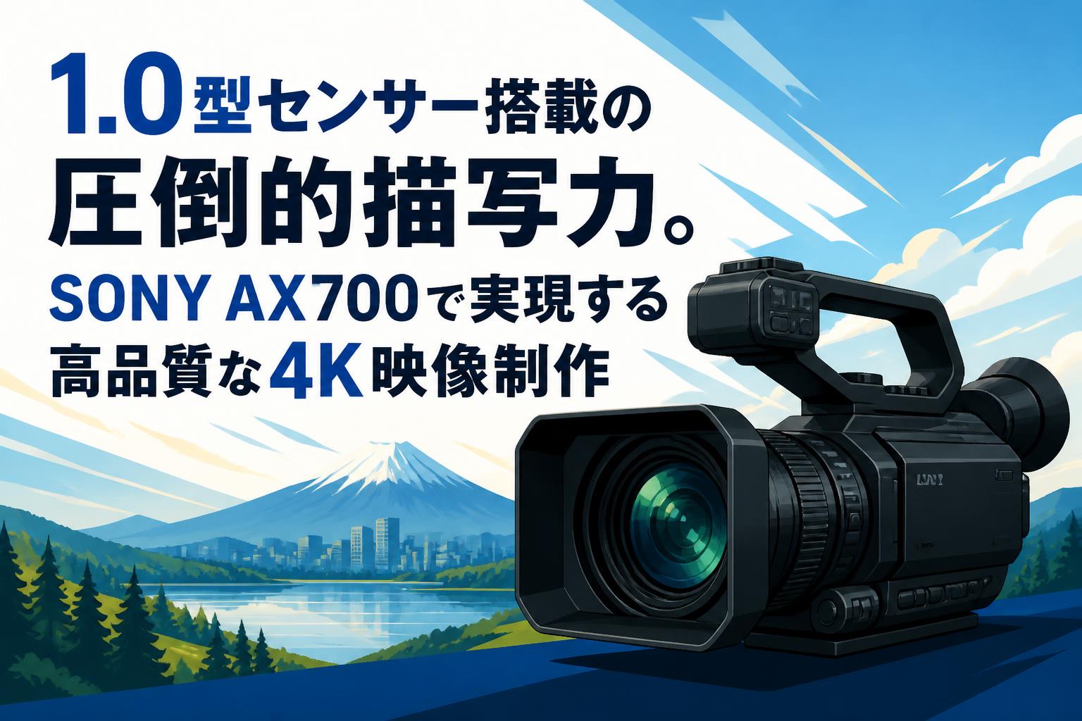 1.0型センサー搭載の圧倒的描写力。SONY AX700で実現する高品質な4K