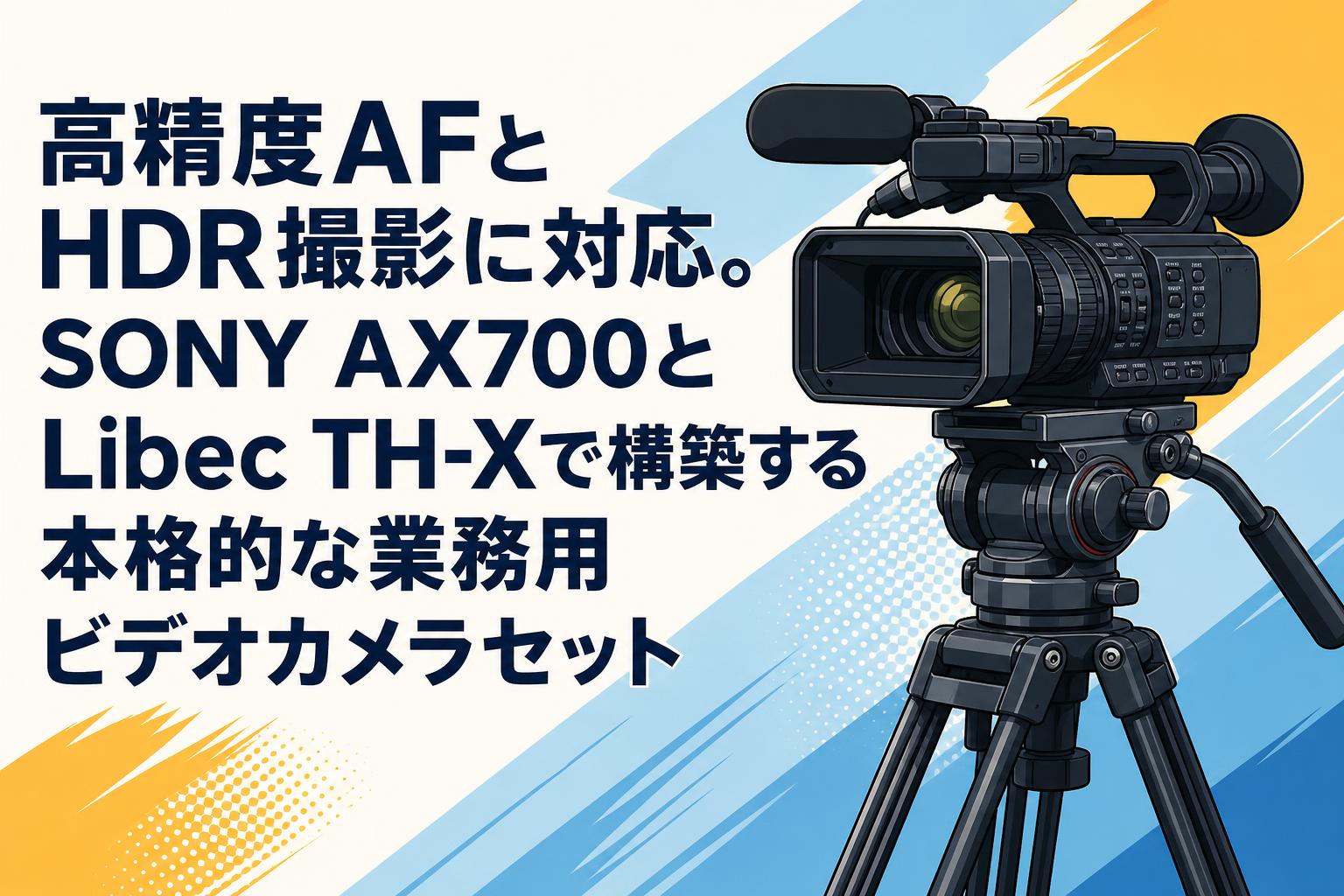 高精度AFとHDR撮影に対応。SONY AX700とLibec TH-Xで構築する本格的な