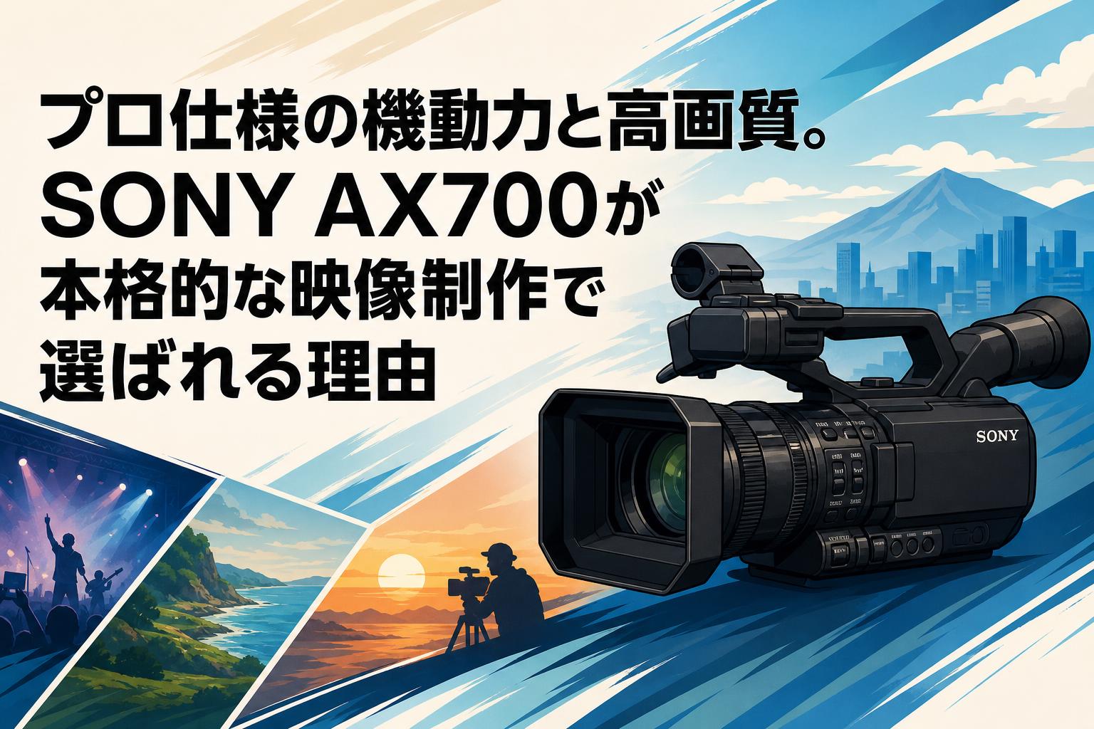 プロ仕様の機動力と高画質。SONY AX700が本格的な映像制作で選ばれる
