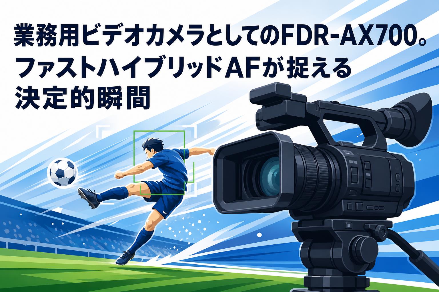 業務用ビデオカメラとしてのFDR-AX700。ファストハイブリッドAFが