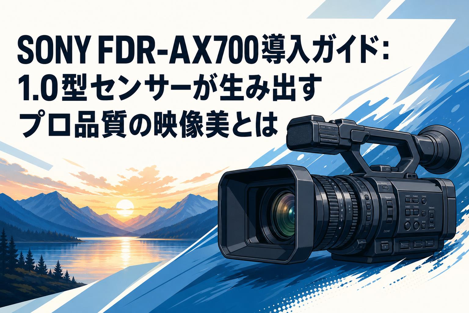 SONY FDR-AX700導入ガイド：1.0型センサーが生み出すプロ品質の映像美