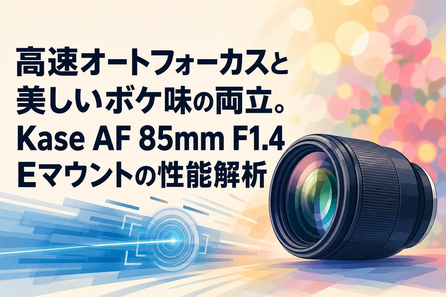 高速オートフォーカスと美しいボケ味の両立。Kase AF 85mm F1.4 E