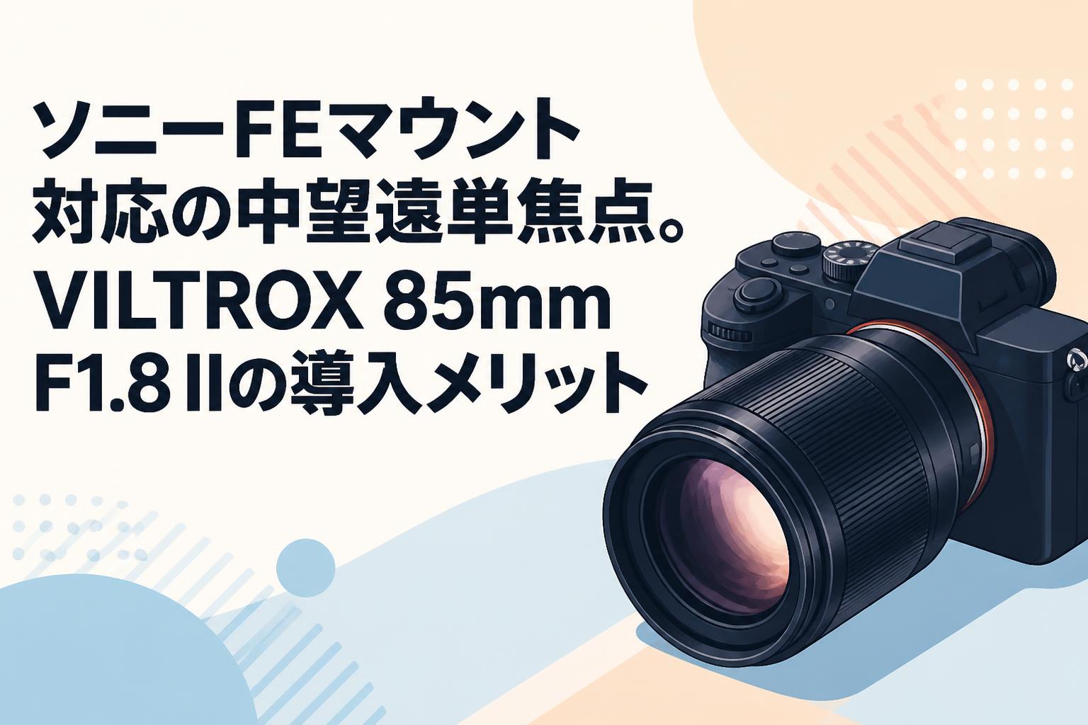 ソニーFEマウント対応の中望遠単焦点。VILTROX 85mm F1.8 IIの導入